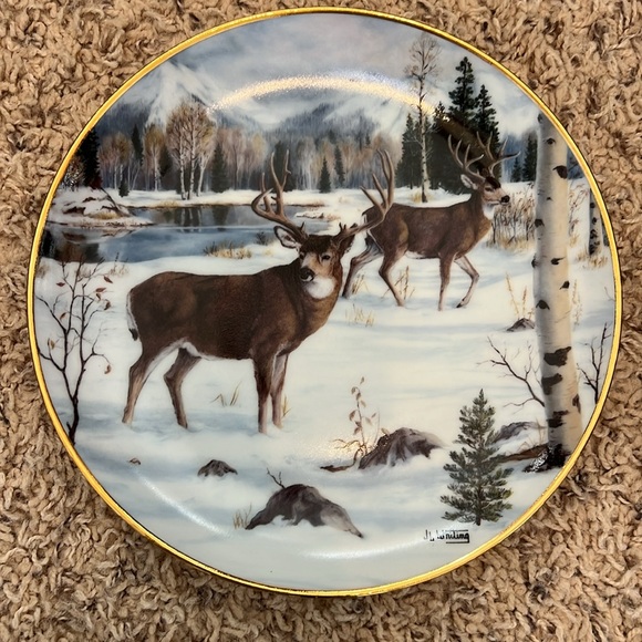 JL Whiting limited edition Franklin Mint- set of 6 collector plates. Deer - Picture 6 of 10